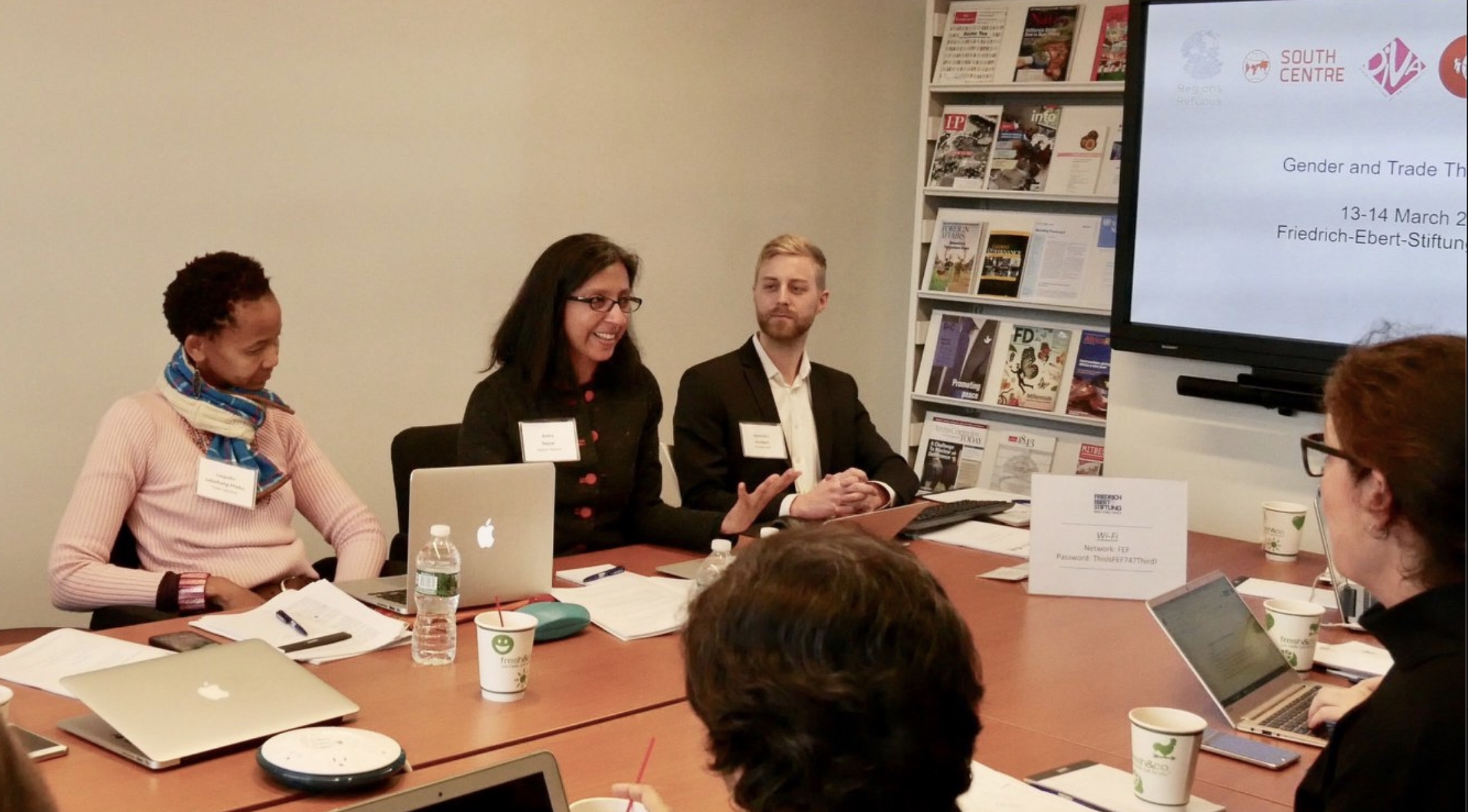 Feminist speaker at a roundtable opening the Innaugural Think Meeting on Gender and Trade in 2018.